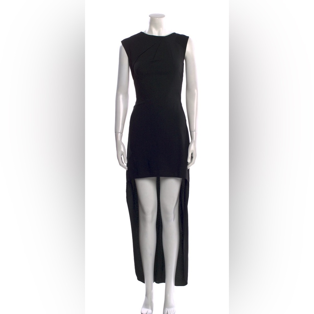 Saint Laurent Black High Low Dress
